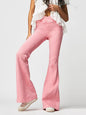 Asymmetric Waist Flare Jeans