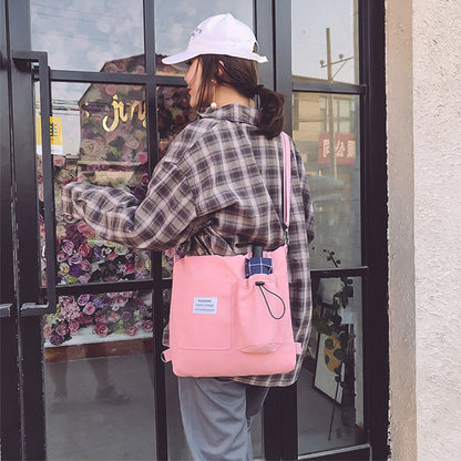 Students Canvas Handbag With Pockets