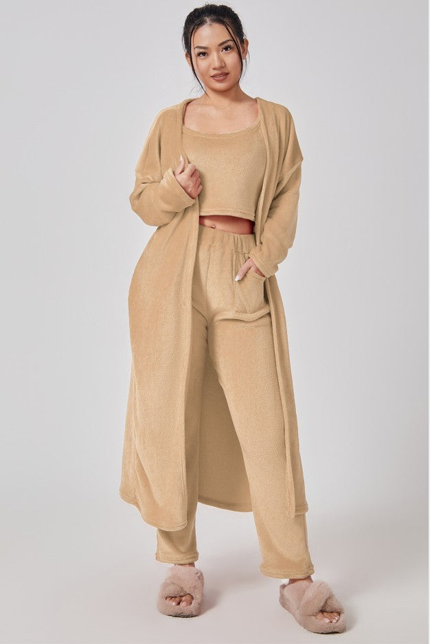 Cute Loungewear Pajama Set, 3 Piece Lounge Set