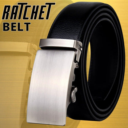 Adjustable Leather Mens Ratchet Belt