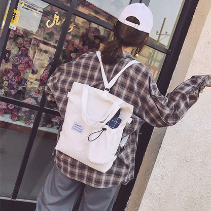 Students Canvas Handbag With Pockets